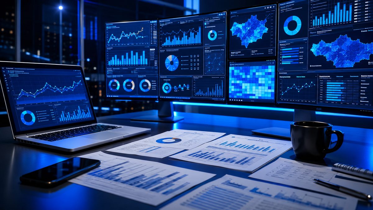 Centro de monitoreo de inteligencia política con dashboards de datos electorales y encuestas en tiempo real